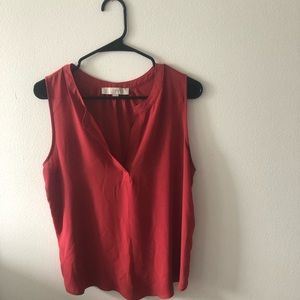 LOFT red sleeveless top
